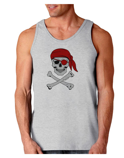 Pirate Skull Loose Tank Top-Loose Tank Top-TooLoud-AshGray-Small-Davson Sales