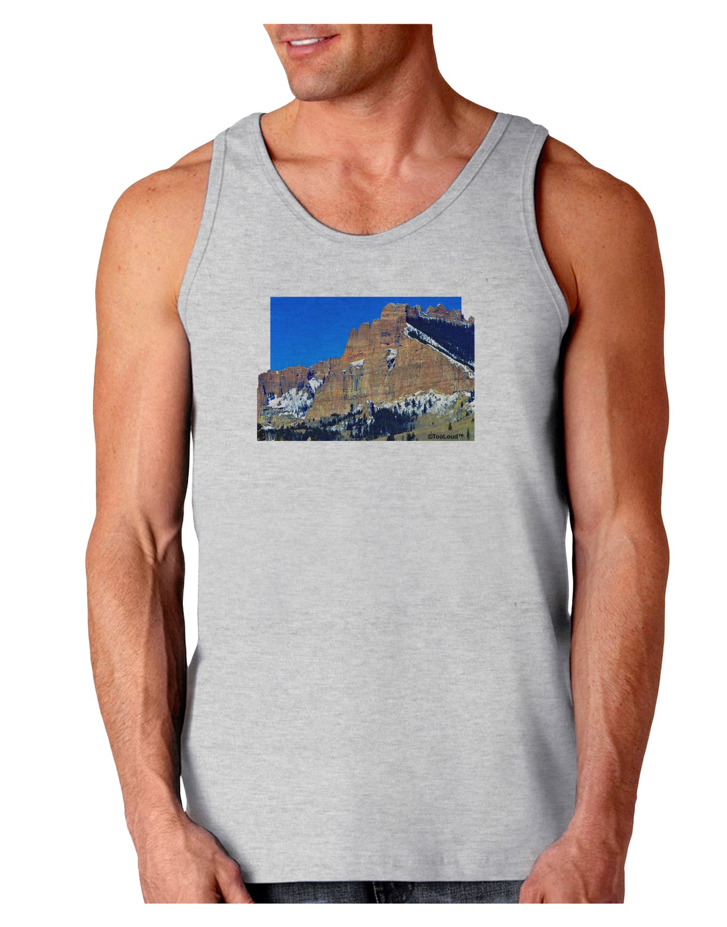 Colorado Snowy Mountains Cutout Loose Tank Top-Loose Tank Top-TooLoud-AshGray-Small-Davson Sales
