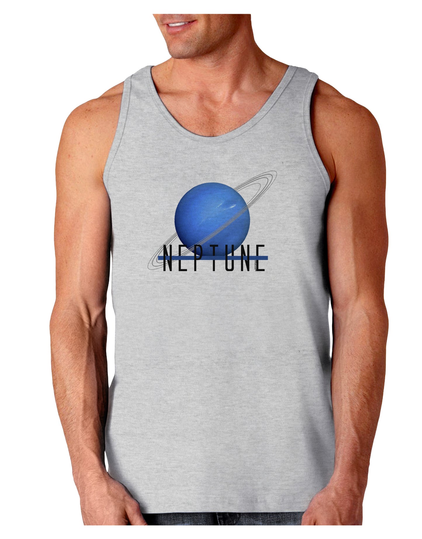 Planet Neptune Text Loose Tank Top-Loose Tank Top-TooLoud-AshGray-Small-Davson Sales