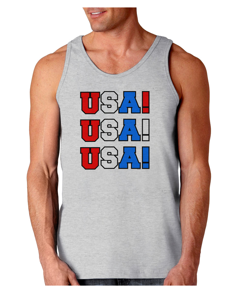 USA! USA! USA! Loose Tank Top-Loose Tank Top-TooLoud-White-Small-Davson Sales