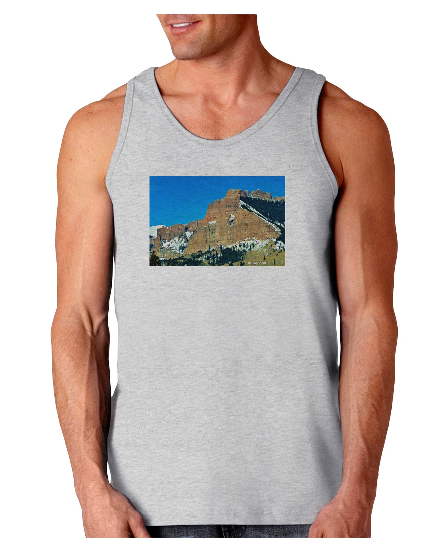 Colorado Snowy Mountains Loose Tank Top-Loose Tank Top-TooLoud-AshGray-Small-Davson Sales