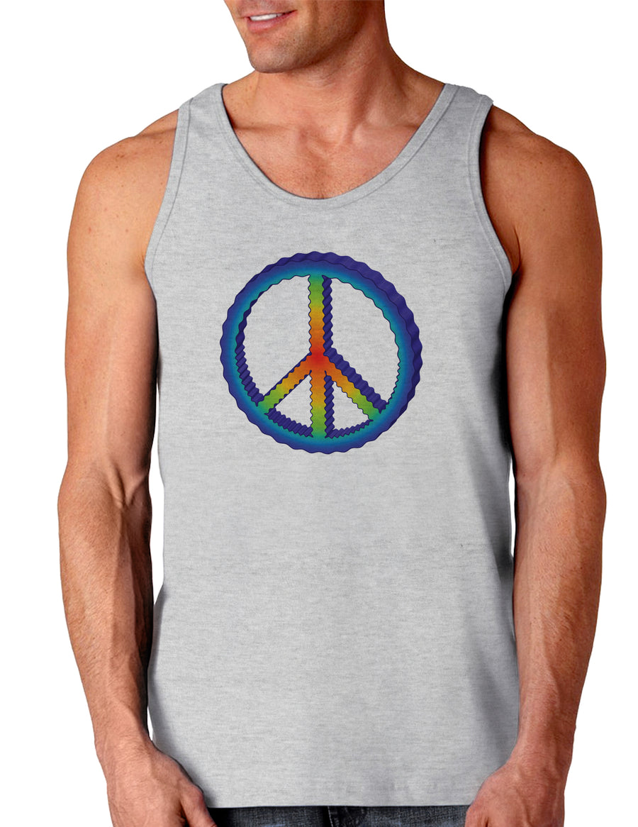 Rainbow Peace Loose Tank Top-Loose Tank Top-TooLoud-White-Small-Davson Sales