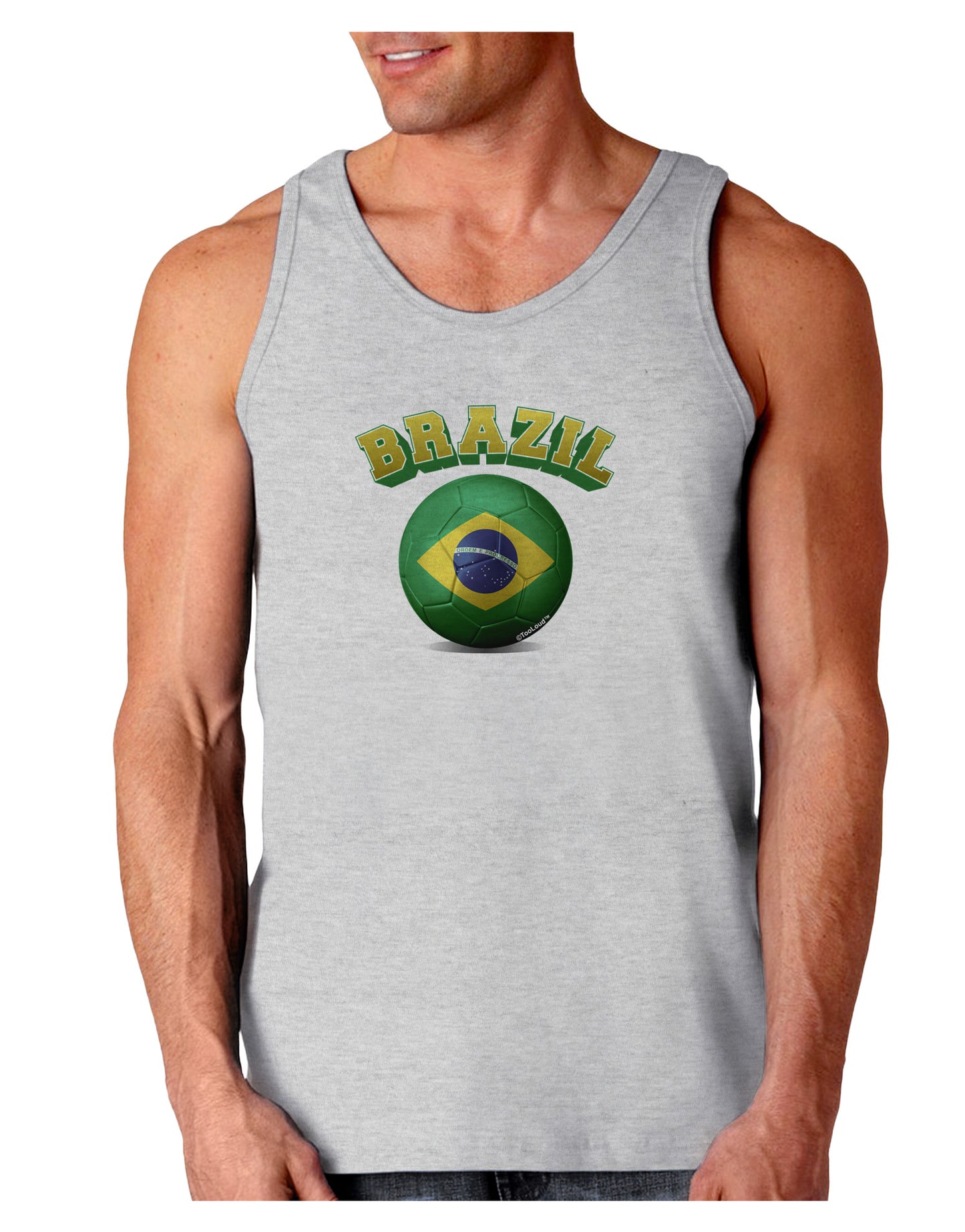 Soccer Ball Flag - Brazil Loose Tank Top-Loose Tank Top-TooLoud-AshGray-Small-Davson Sales