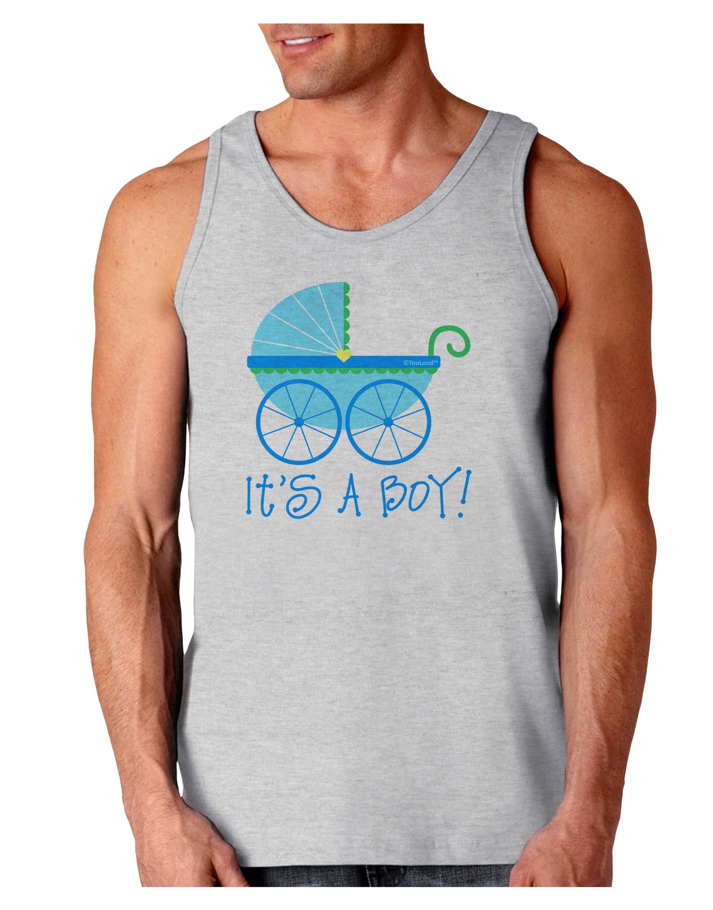 It's a Boy - Baby Boy Carriage Loose Tank Top-Loose Tank Top-TooLoud-AshGray-Small-Davson Sales