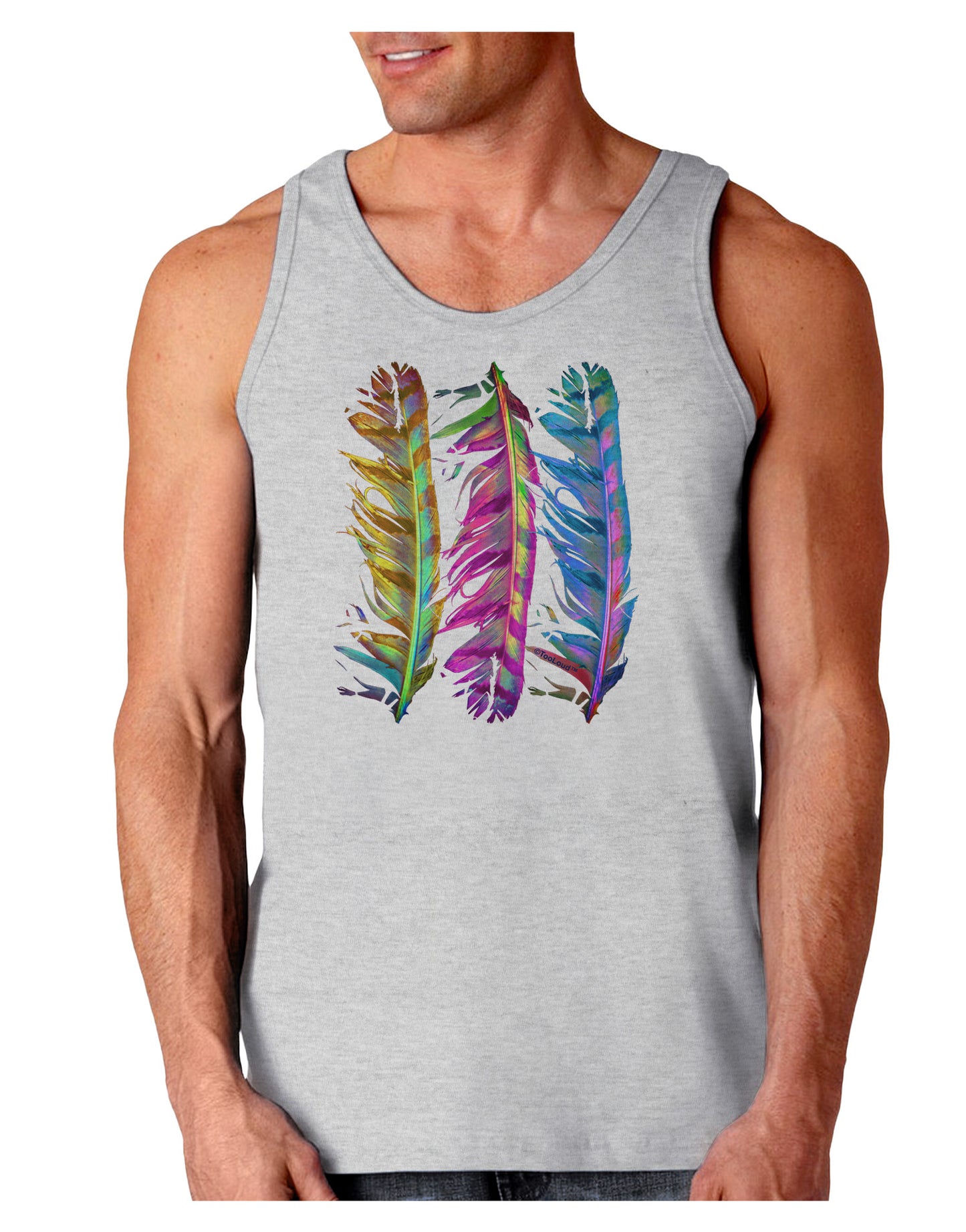Magic Feathers Loose Tank Top-Loose Tank Top-TooLoud-AshGray-Small-Davson Sales