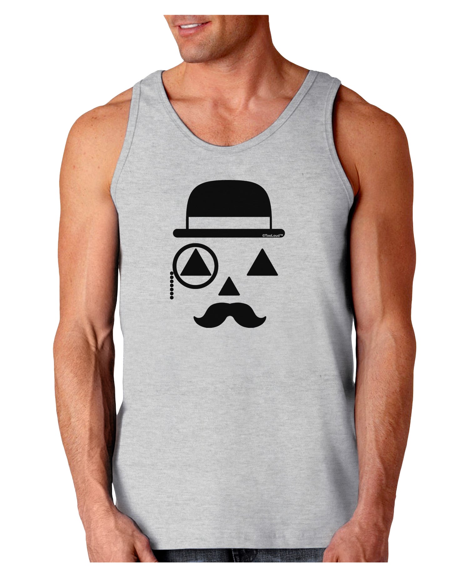 Gentleman Jack-o-lantern Loose Tank Top-Loose Tank Top-TooLoud-AshGray-Small-Davson Sales