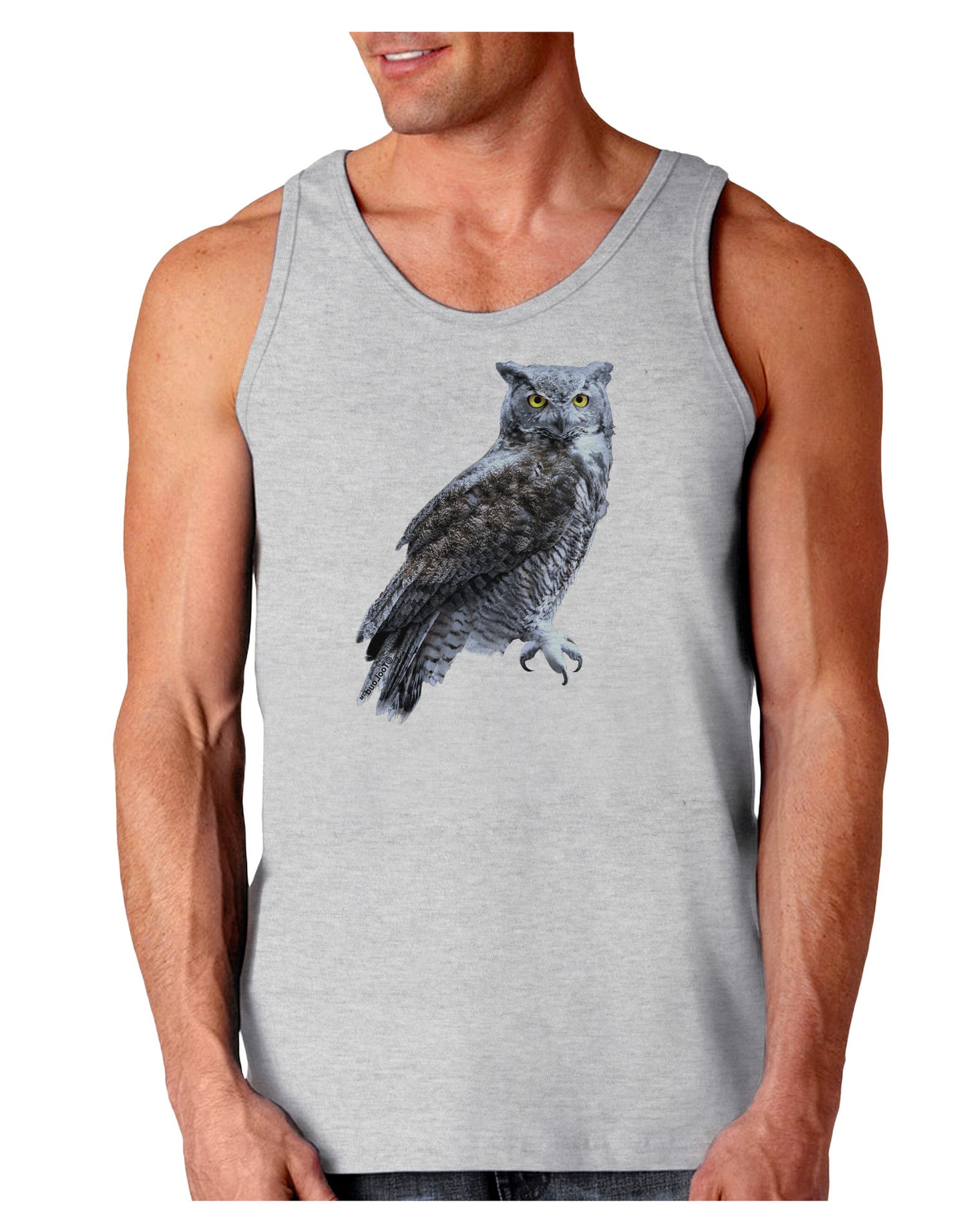 Great Horned Owl Photo Loose Tank Top-Loose Tank Top-TooLoud-AshGray-Small-Davson Sales