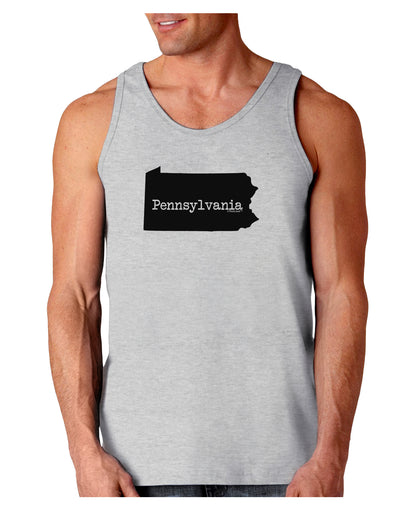 Pennsylvania - United States Shape Loose Tank Top by TooLoud-Loose Tank Top-TooLoud-AshGray-Small-Davson Sales