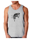 Artistic Ink Style Dinosaur Head Design Loose Tank Top by TooLoud-Loose Tank Top-TooLoud-AshGray-Small-Davson Sales