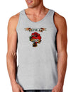 Tattoo Heart I Love My Grandma Loose Tank Top-Loose Tank Top-TooLoud-AshGray-Small-Davson Sales