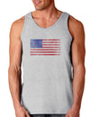 Weathered American Flag Loose Tank Top-Loose Tank Top-TooLoud-AshGray-Small-Davson Sales