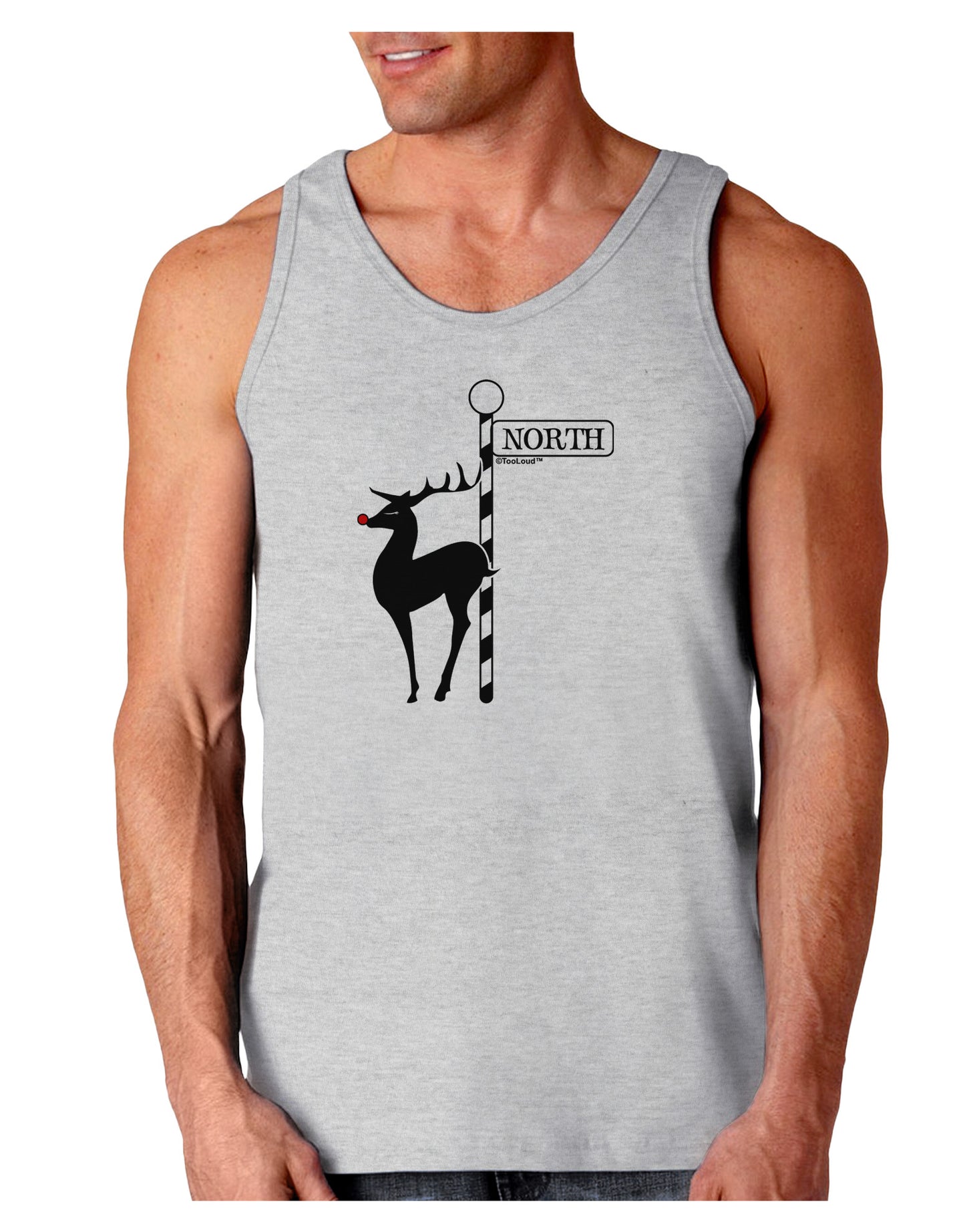 Rudolf the Ratchet Reindeer Loose Tank Top-Loose Tank Top-TooLoud-AshGray-Small-Davson Sales