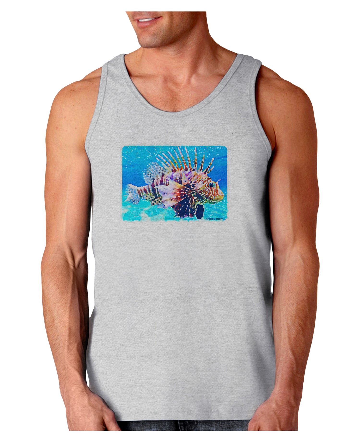 Lionfish in Watercolor Loose Tank Top by-Loose Tank Top-TooLoud-AshGray-Small-Davson Sales