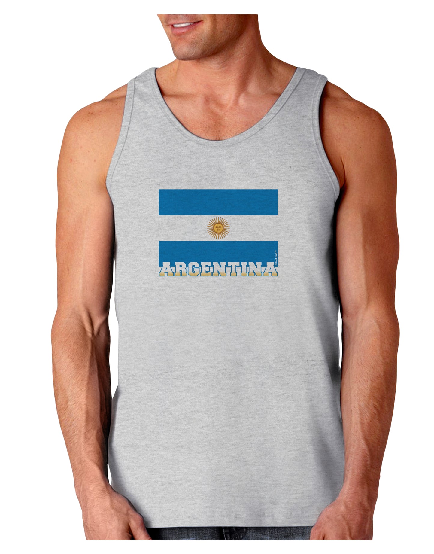 Argentina Flag Loose Tank Top-Loose Tank Top-TooLoud-AshGray-Small-Davson Sales