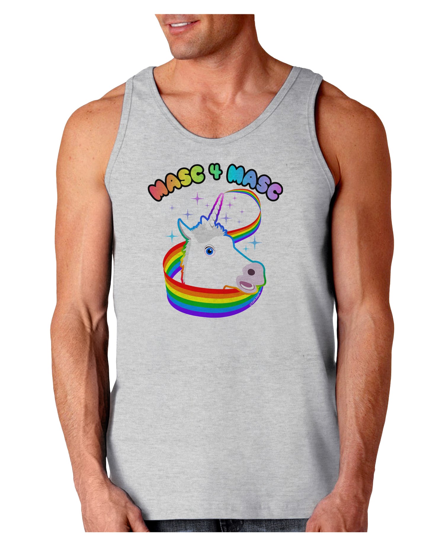 Masc 4 Masc Pranciful Unicorn Loose Tank Top-Loose Tank Top-TooLoud-AshGray-Small-Davson Sales