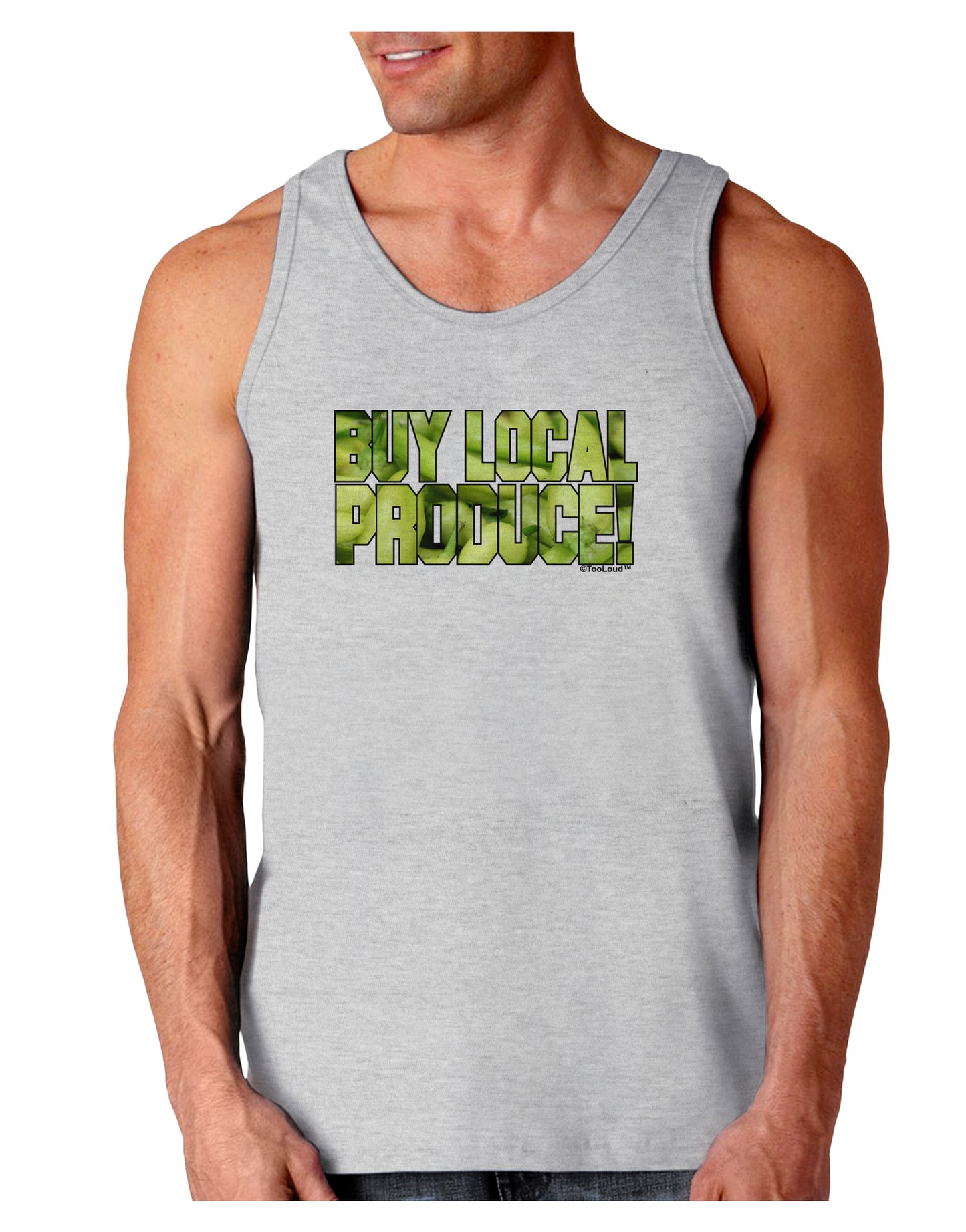Buy Local - Jalapenos Text Loose Tank Top-Loose Tank Top-TooLoud-AshGray-Small-Davson Sales