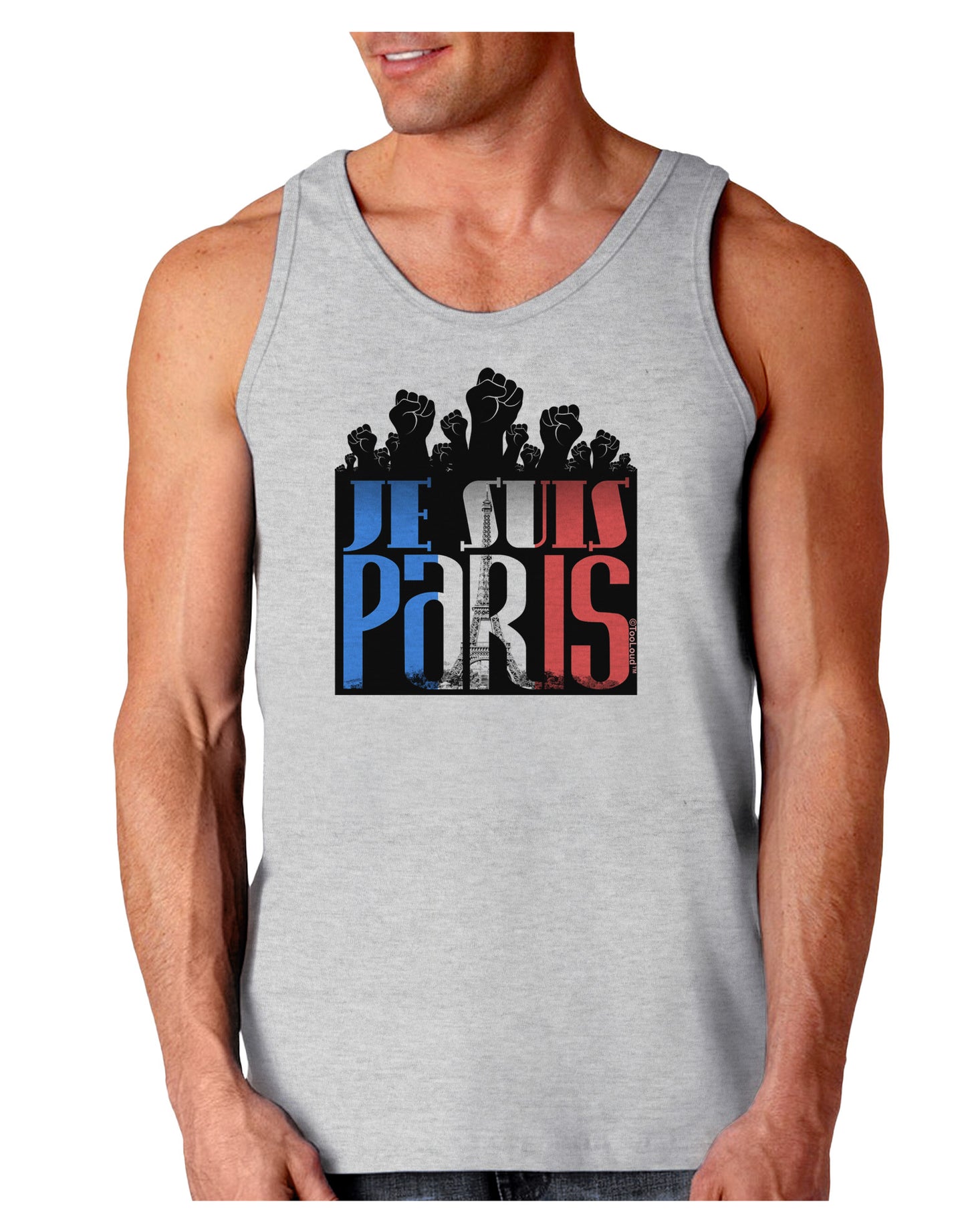 Je Suis Paris - Strong Loose Tank Top by-Loose Tank Top-TooLoud-AshGray-Small-Davson Sales