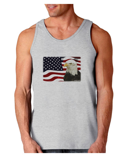 Patriotic USA Flag with Bald Eagle Loose Tank Top by TooLoud-Loose Tank Top-TooLoud-AshGray-Small-Davson Sales