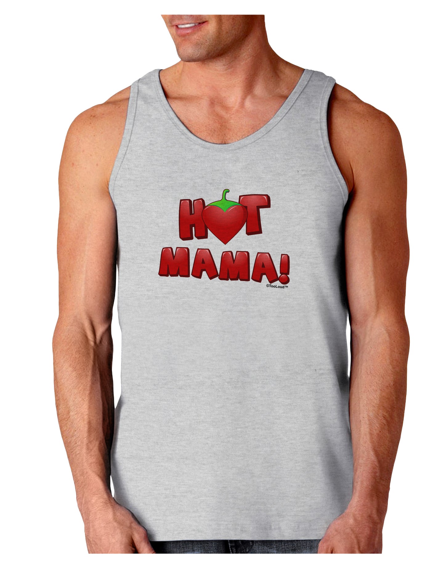 Hot Mama Chili Heart Loose Tank Top-Loose Tank Top-TooLoud-AshGray-Small-Davson Sales