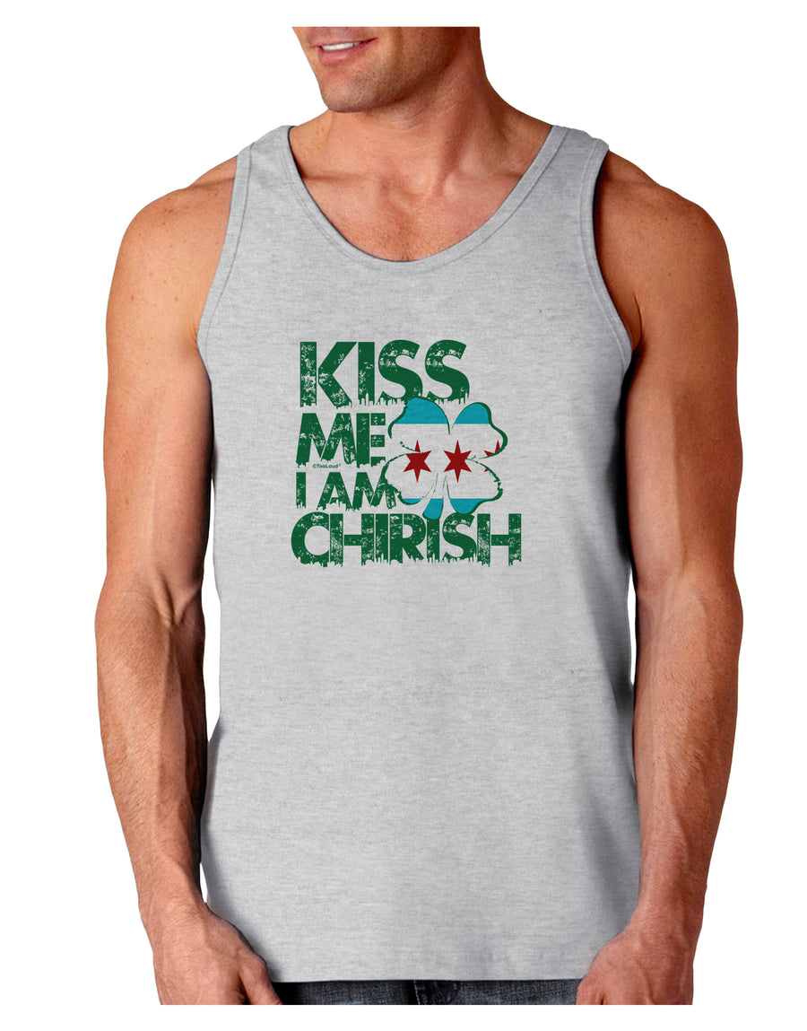 Kiss Me I'm Chirish Loose Tank Top by TooLoud-Clothing-TooLoud-White-Small-Davson Sales