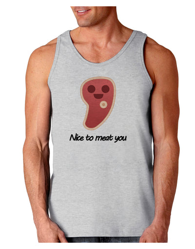 Steak - Nice to Meat You Loose Tank Top-Loose Tank Top-TooLoud-AshGray-Small-Davson Sales