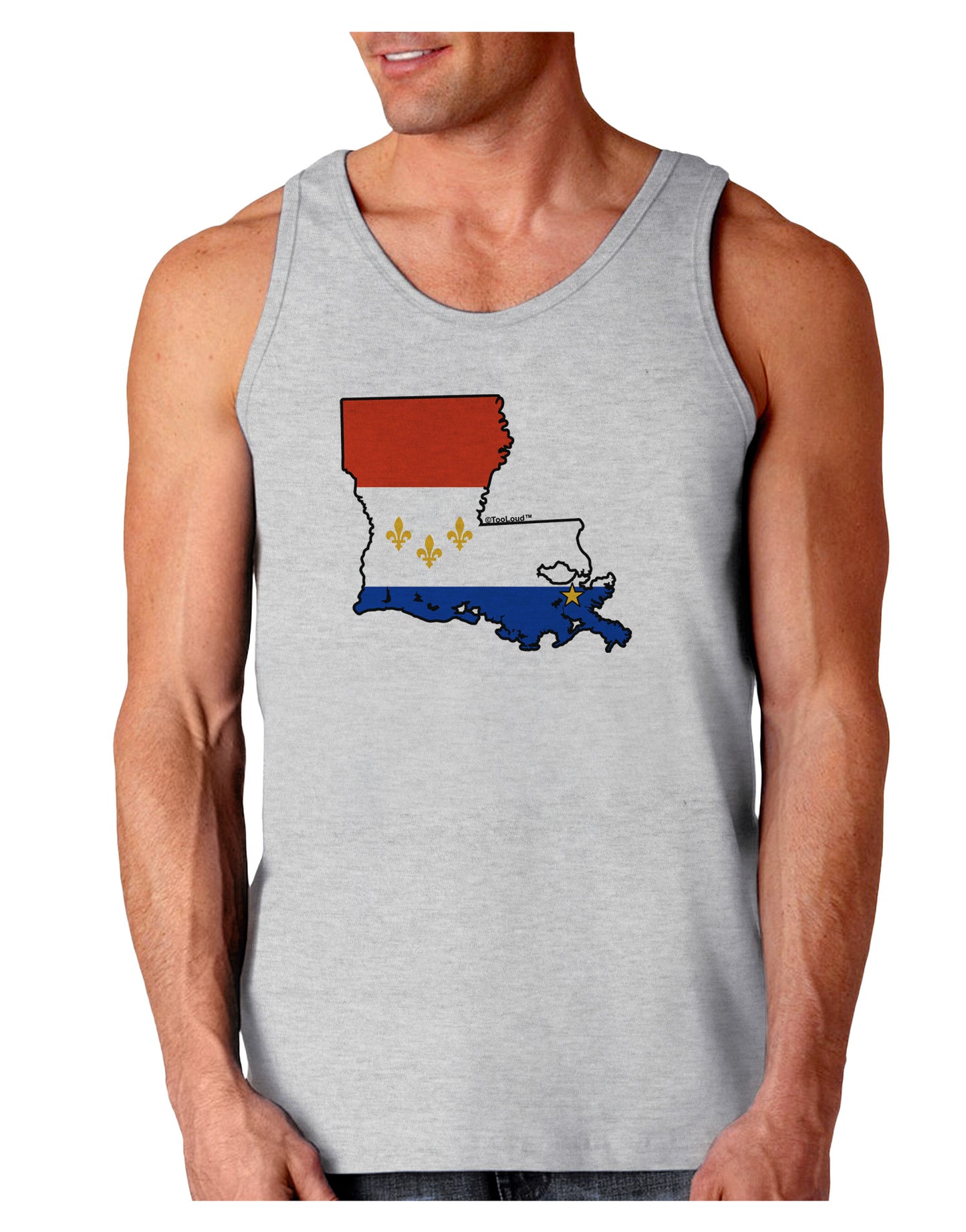 New Orleans Louisiana Flag Loose Tank Top-Loose Tank Top-TooLoud-AshGray-Small-Davson Sales