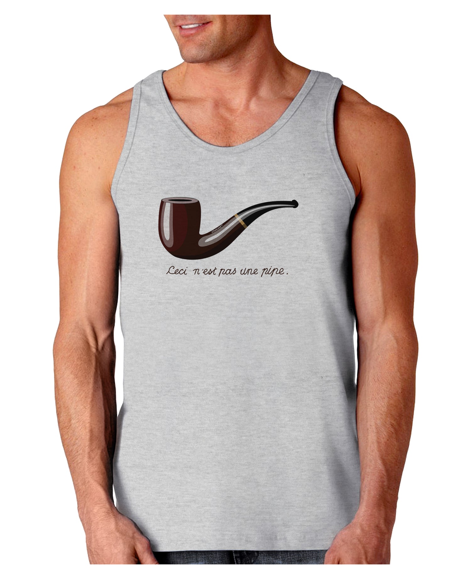 Ceci n'est pas une pipe Loose Tank Top-Loose Tank Top-TooLoud-AshGray-Small-Davson Sales