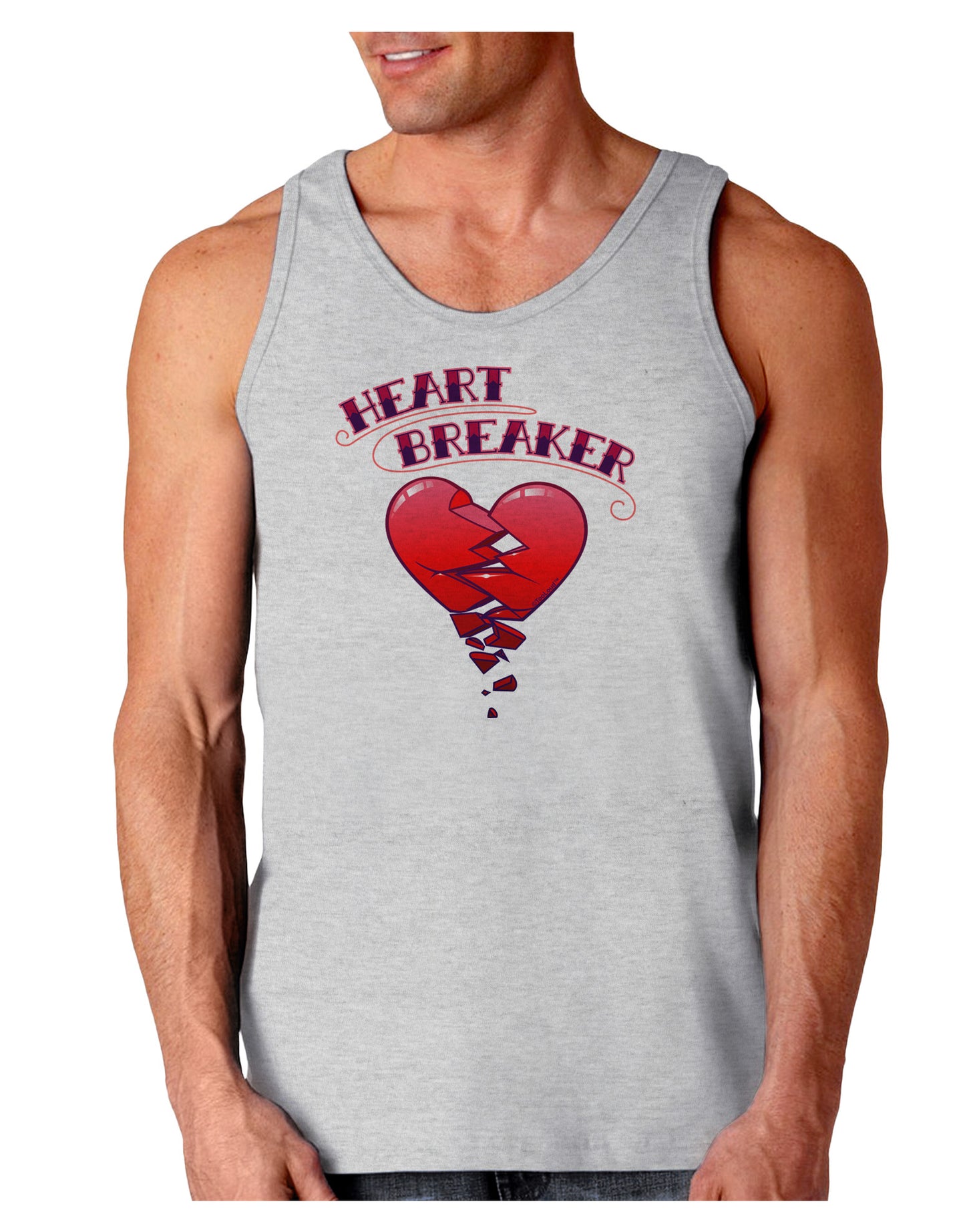 Heart Breaker Cute Loose Tank Top by-Loose Tank Top-TooLoud-AshGray-Small-Davson Sales