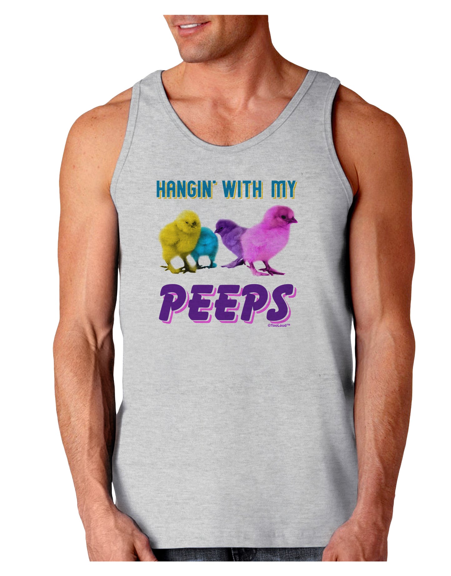 Hangin With My Peeps Loose Tank Top-Loose Tank Top-TooLoud-AshGray-Small-Davson Sales