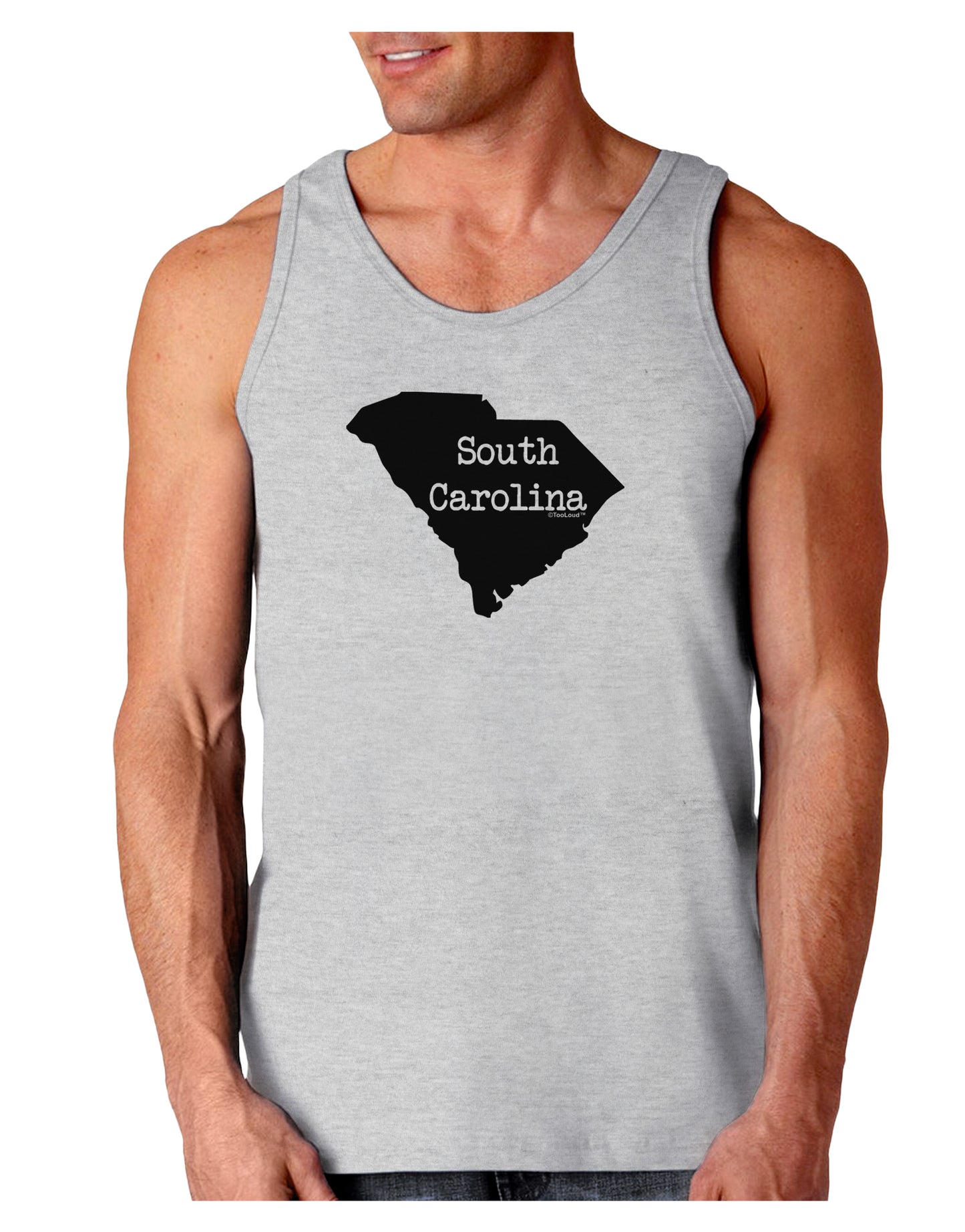 South Carolina - United States Shape Loose Tank Top by TooLoud-Loose Tank Top-TooLoud-AshGray-Small-Davson Sales