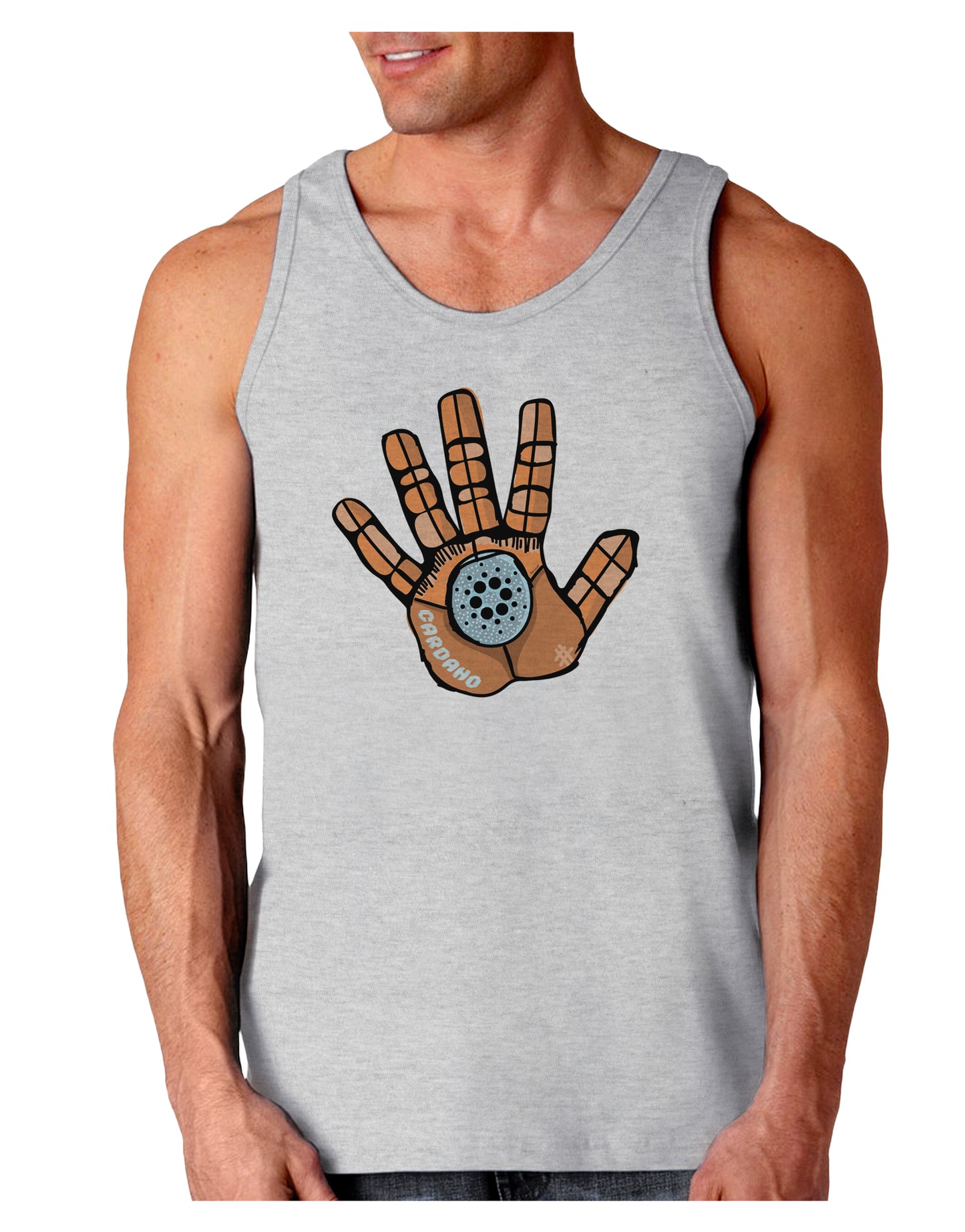 Cardano Hero Hand Loose Tank Top-Mens-LooseTanktops-TooLoud-AshGray-Small-Davson Sales