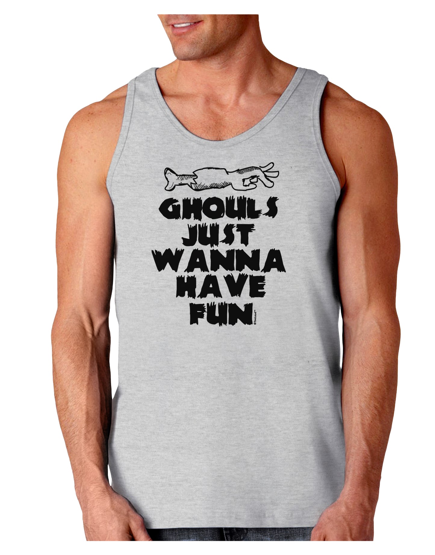 Ghouls Just Wanna Have Fun Loose Tank Top-Mens-LooseTanktops-TooLoud-AshGray-Small-Davson Sales