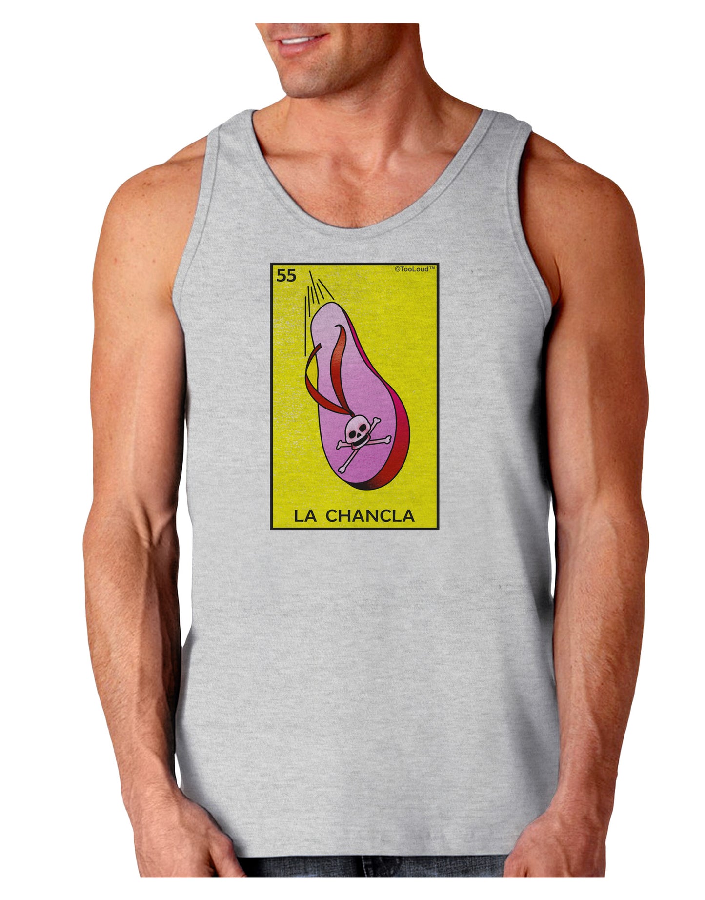 La Chancla Loteria Solid Loose Tank Top by-Loose Tank Top-TooLoud-AshGray-Small-Davson Sales