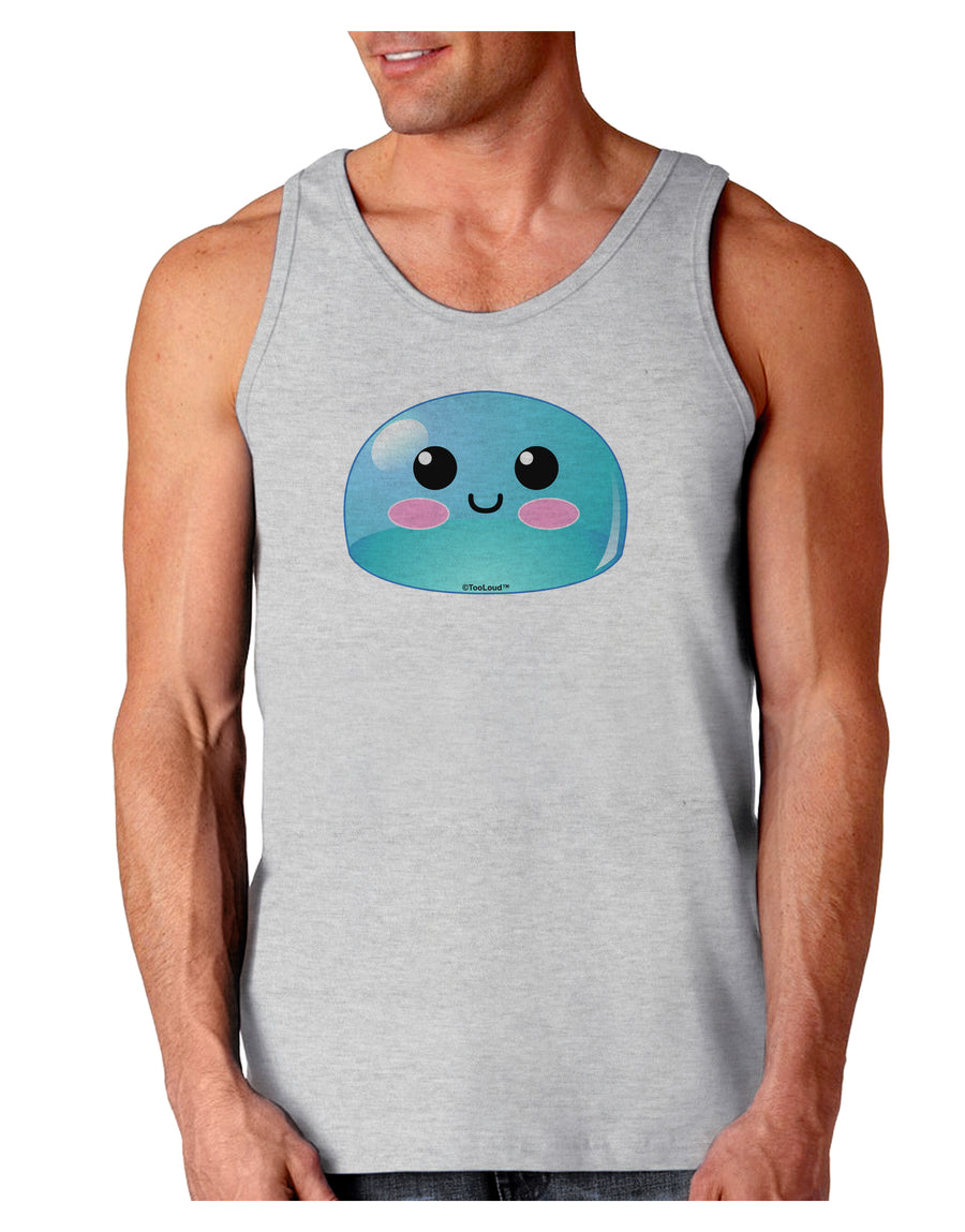 Cute RPG Slime - Blue Loose Tank Top by TooLoud-Loose Tank Top-TooLoud-White-Small-Davson Sales