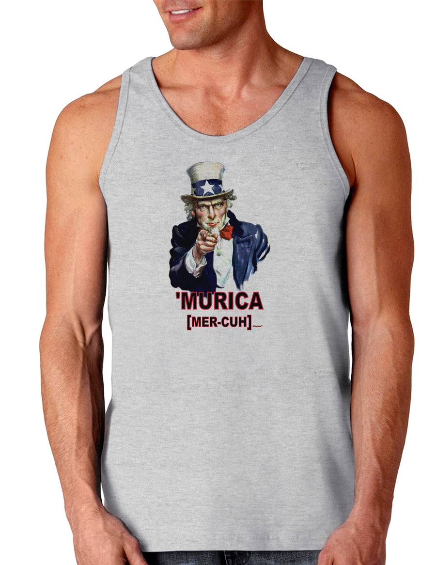 Uncle Sam Merica Loose Tank Top-Loose Tank Top-TooLoud-White-Small-Davson Sales