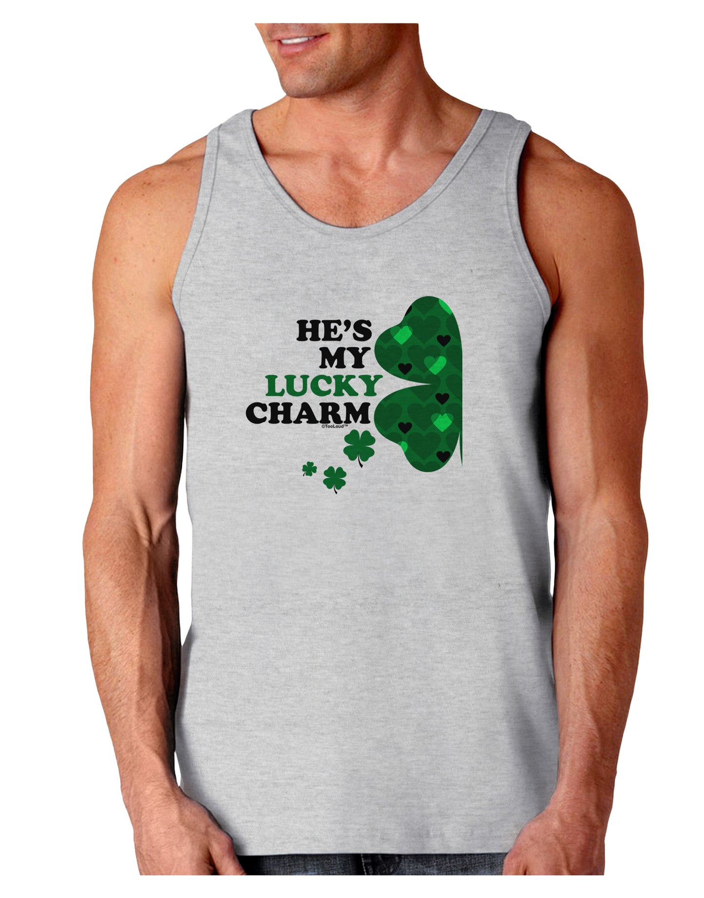 He's My Lucky Charm - Left Loose Tank Top-Loose Tank Top-TooLoud-AshGray-Small-Davson Sales