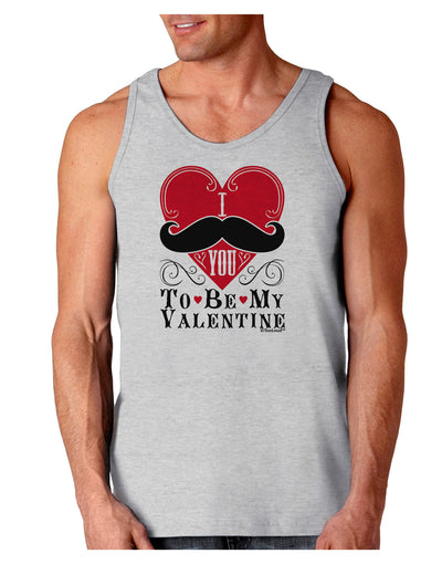 I Mustache You To Be My Valentine Loose Tank Top-Loose Tank Top-TooLoud-AshGray-Small-Davson Sales