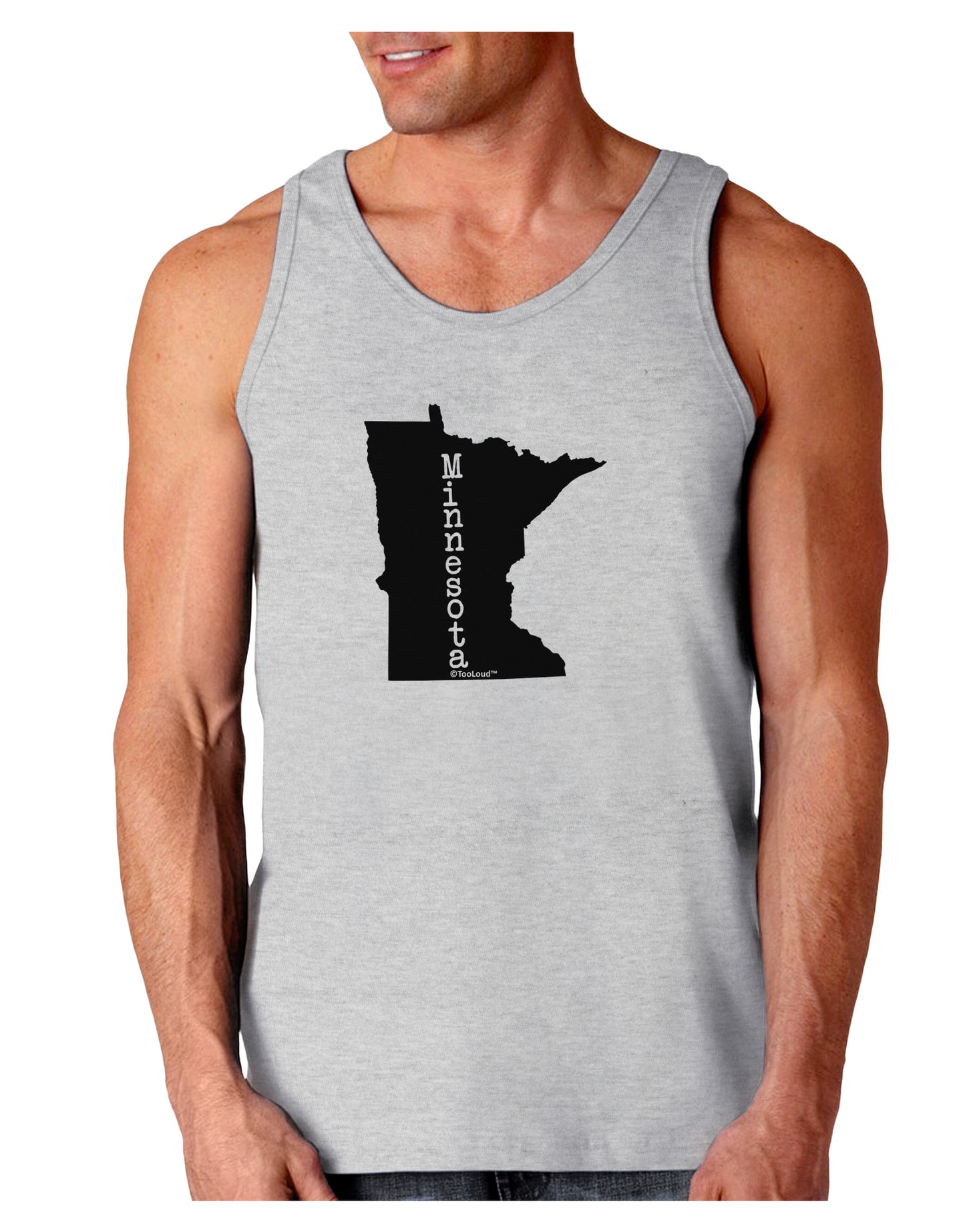 Minnesota - United States Shape Loose Tank Top-Loose Tank Top-TooLoud-AshGray-Small-Davson Sales