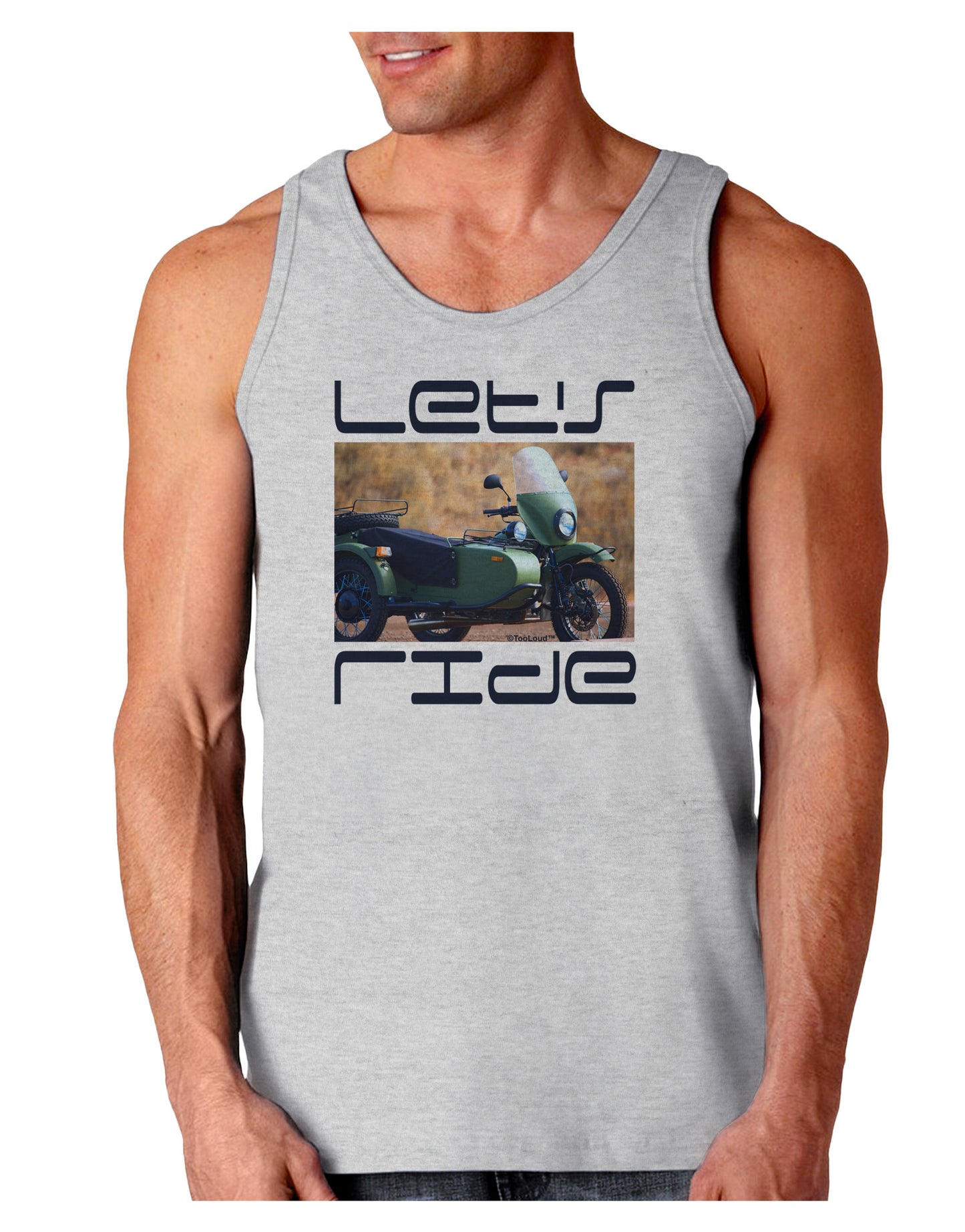 Lets Ride Sidecar Motorcycle Loose Tank Top-Loose Tank Top-TooLoud-AshGray-Small-Davson Sales