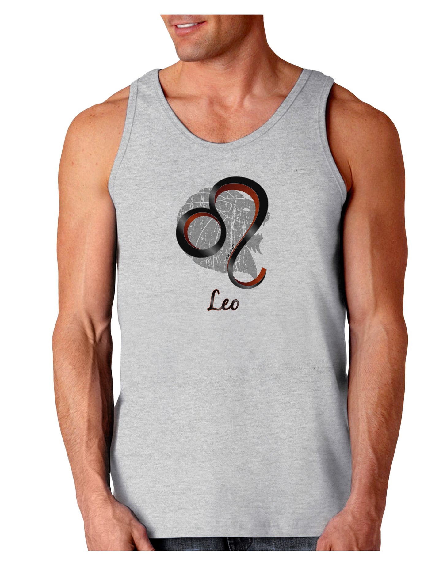 Leo Symbol Loose Tank Top-Loose Tank Top-TooLoud-AshGray-Small-Davson Sales