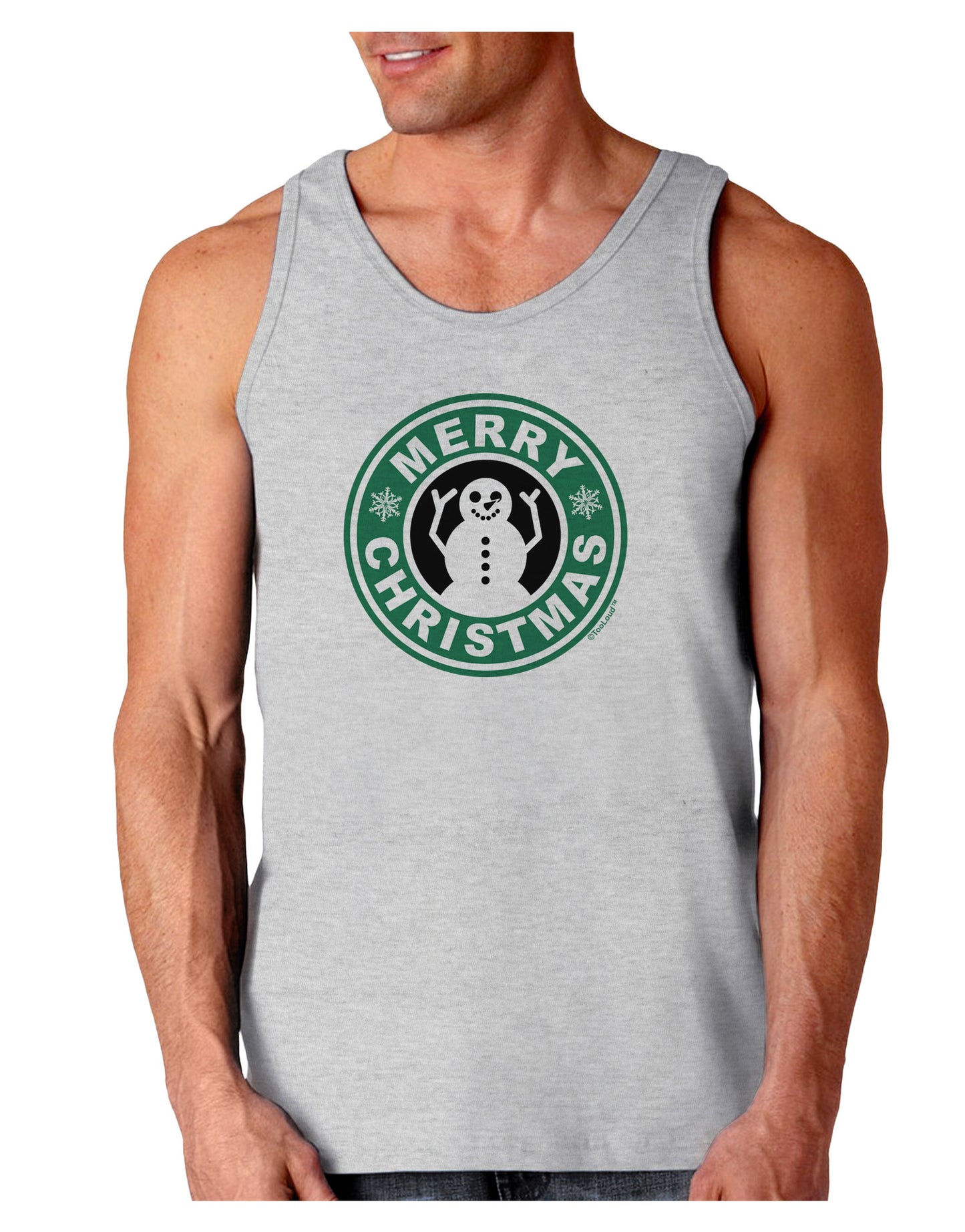 Merry Christmas Latte Logo Loose Tank Top-Loose Tank Top-TooLoud-AshGray-Small-Davson Sales