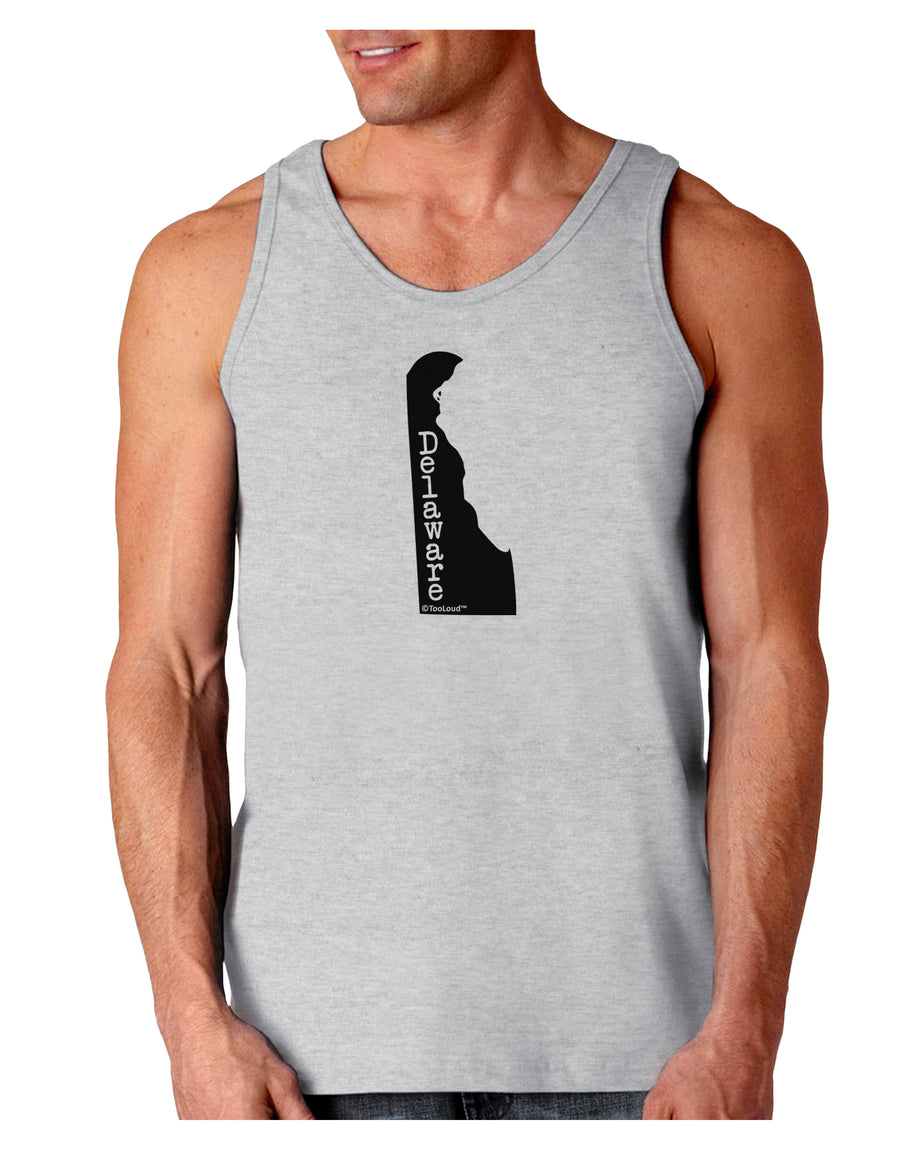 Delaware - United States Shape Loose Tank Top by TooLoud-Loose Tank Top-TooLoud-White-Small-Davson Sales