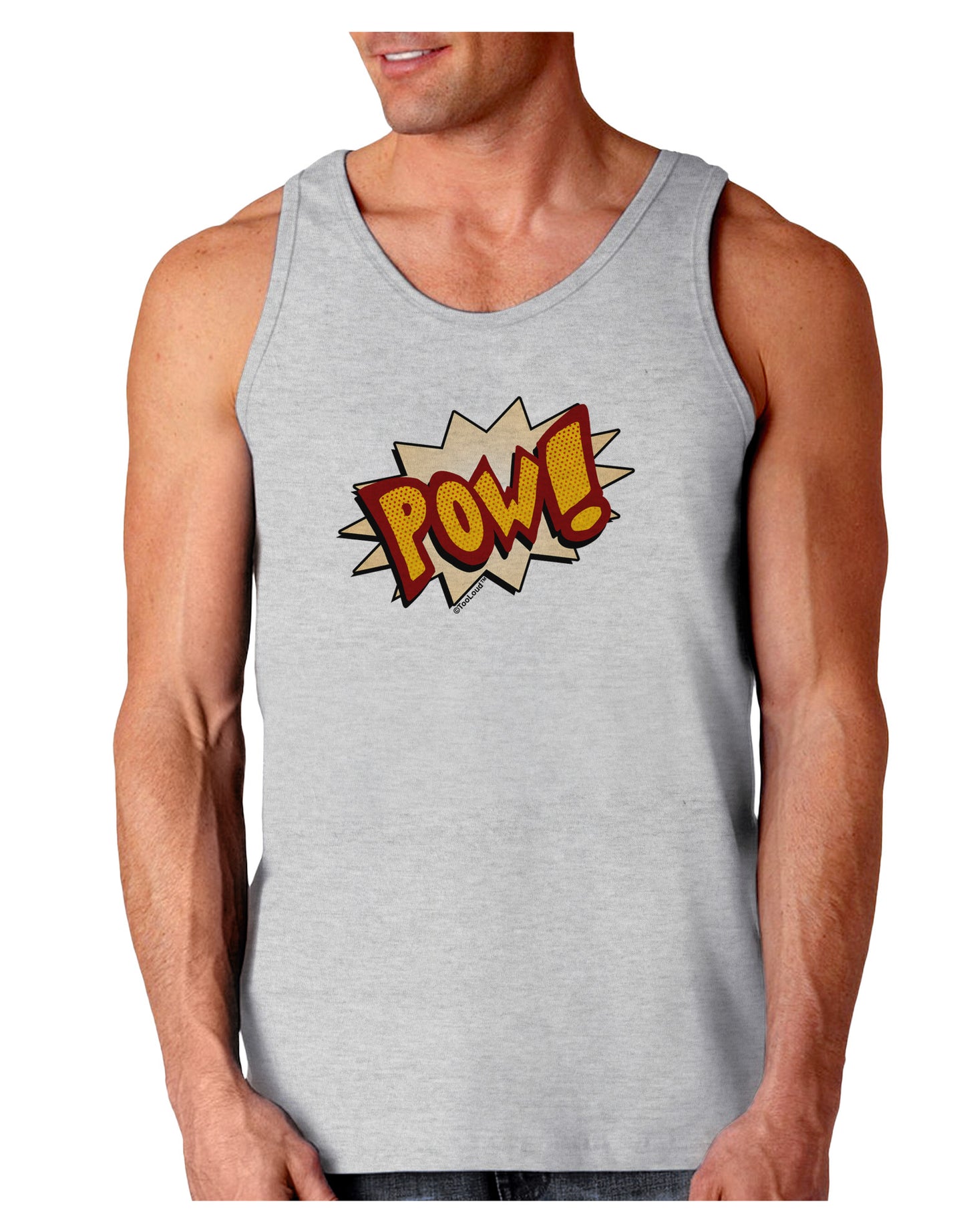 Onomatopoeia POW Loose Tank Top-Loose Tank Top-TooLoud-AshGray-Small-Davson Sales
