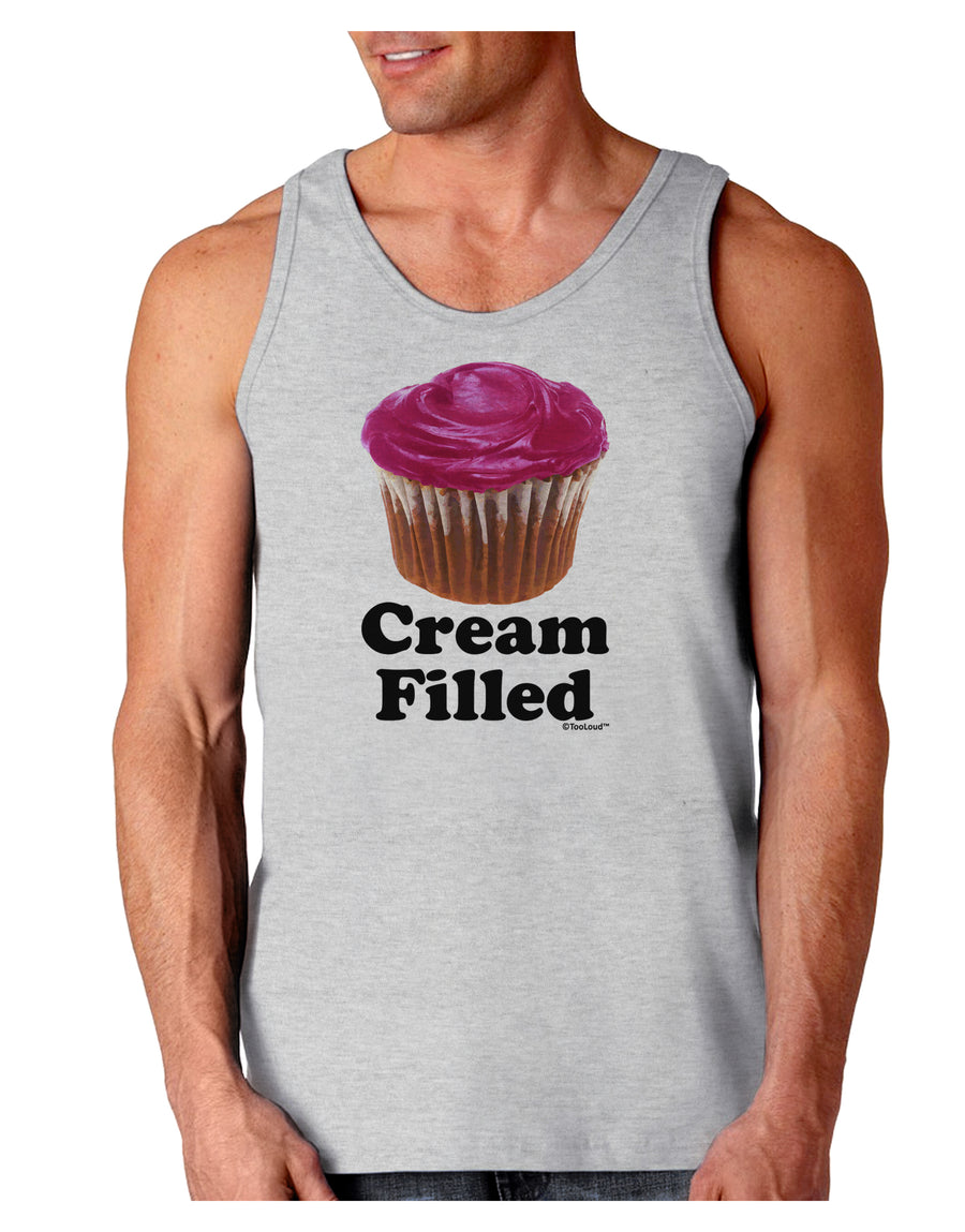 Cream Filled Pink Cupcake Design Loose Tank Top by TooLoud-Loose Tank Top-TooLoud-White-Small-Davson Sales