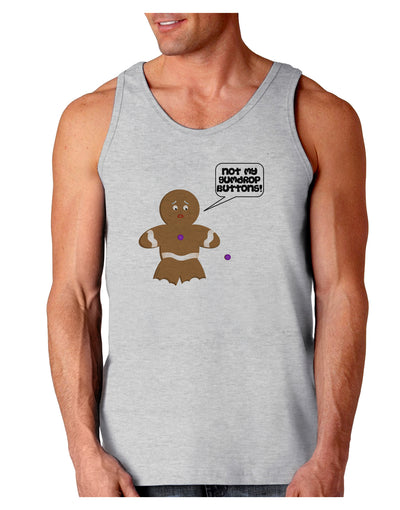 Not My Gumdrop Buttons Gingerbread Man Christmas Loose Tank Top-Loose Tank Top-TooLoud-AshGray-Small-Davson Sales