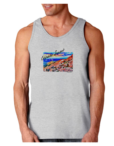 Colorado Mtn Sunset Bold WaterColor Loose Tank Top-Loose Tank Top-TooLoud-AshGray-Small-Davson Sales