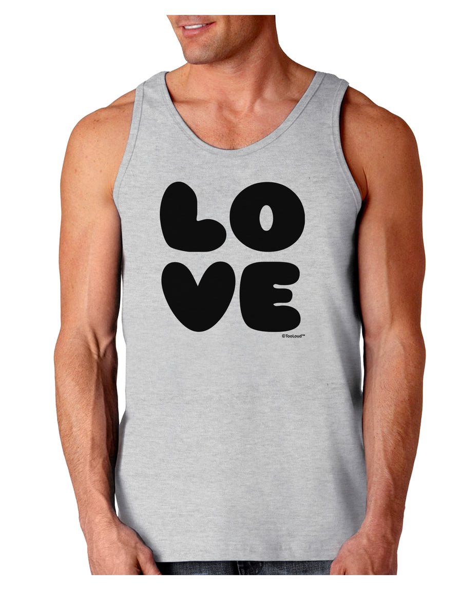 LOVE Text Loose Tank Top by TooLoud-Loose Tank Top-TooLoud-White-Small-Davson Sales