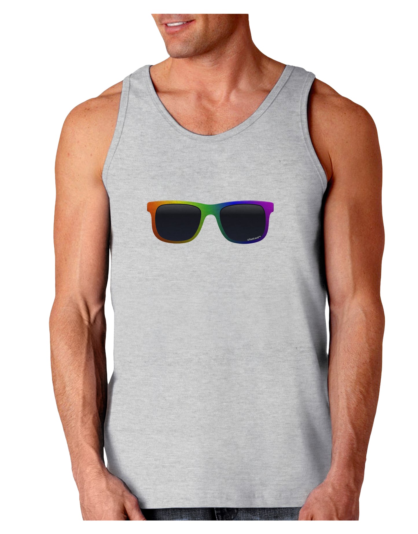 Pride Rainbow Glasses Loose Tank Top by TooLoud-Loose Tank Top-TooLoud-AshGray-Small-Davson Sales
