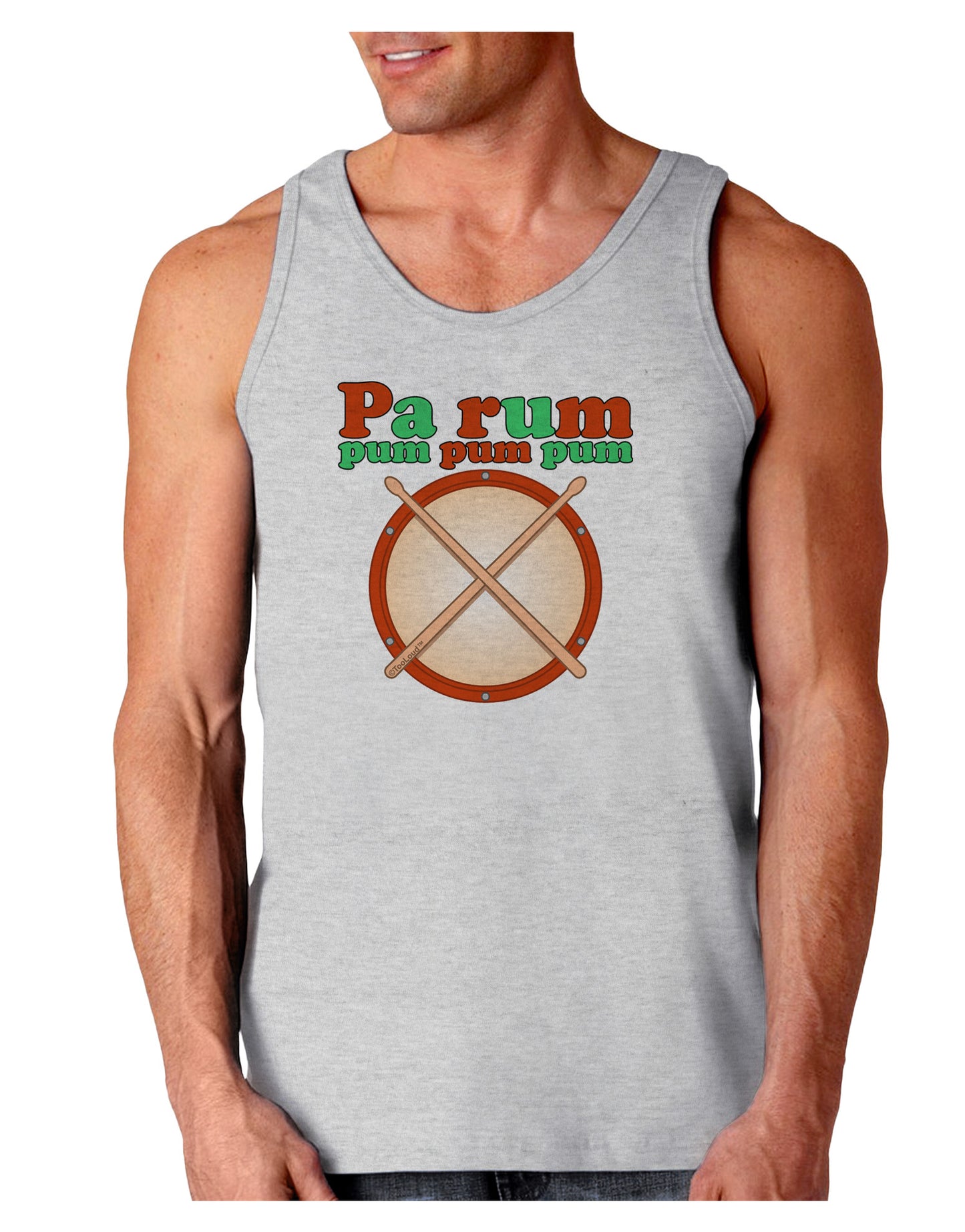 Pa Rum Pum Pum Pum Loose Tank Top-Loose Tank Top-TooLoud-AshGray-Small-Davson Sales