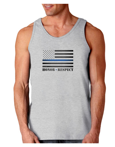 Honor Respect Blue Line Loose Tank Top-Loose Tank Top-TooLoud-AshGray-Small-Davson Sales